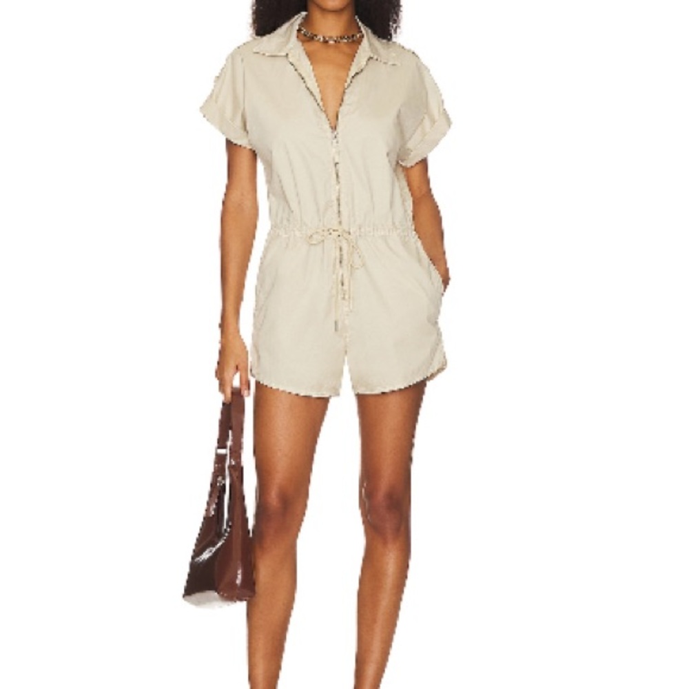 REVOLVE Cream Short-Sleeve Romper